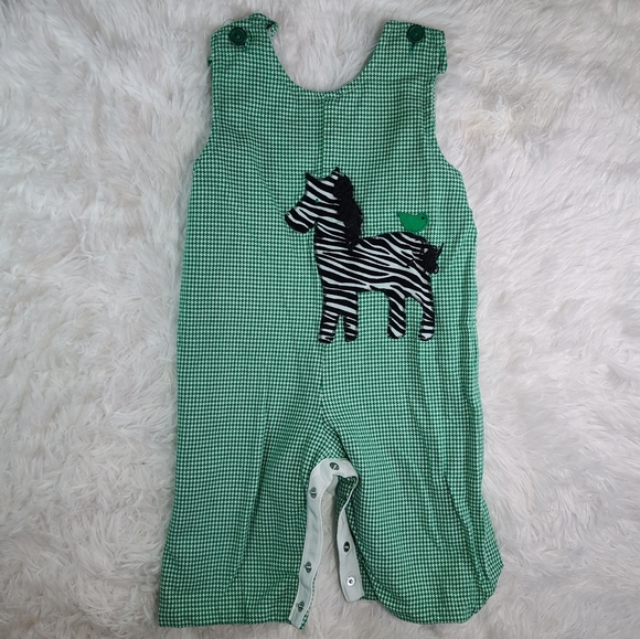 Funtasia Too Baby Green Reversible Gingerbread Man / Zebra Onsie Size 12M - Picture 10 of 14